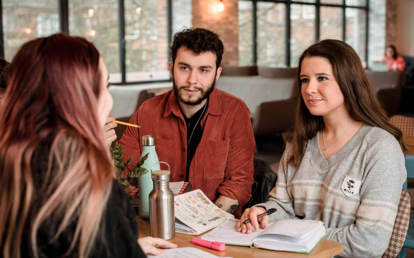 Group of students studying