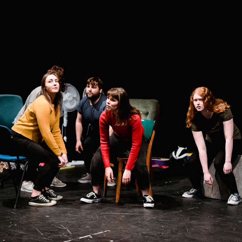 Students in drama performance